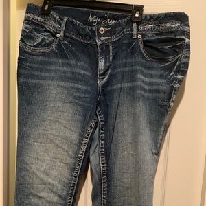 Woman’s blue jeans